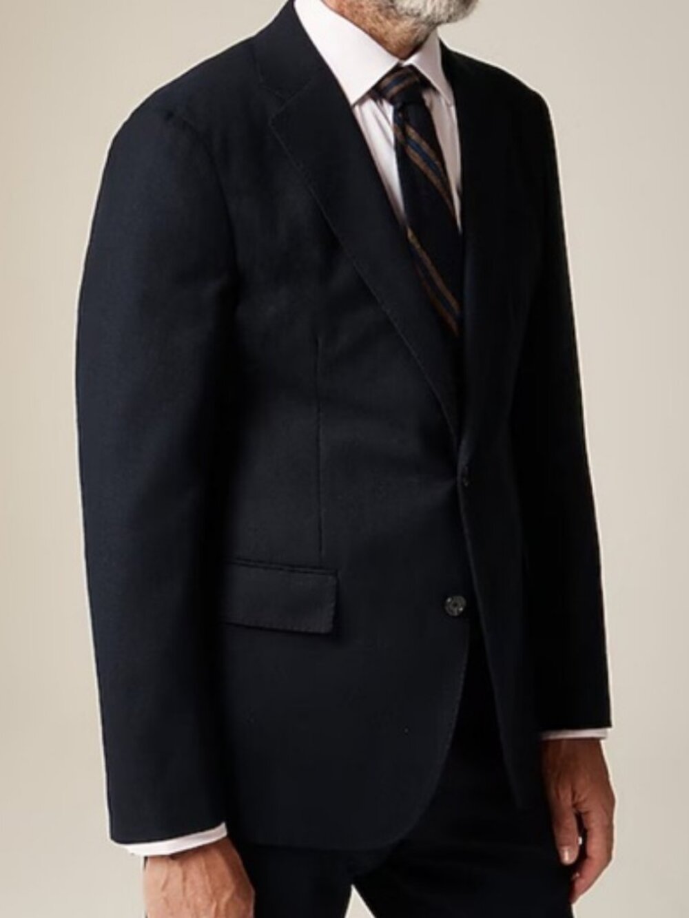 J.Crew Ludlow slim fit English cotton-wool suit jacket navy blue men's size 36R